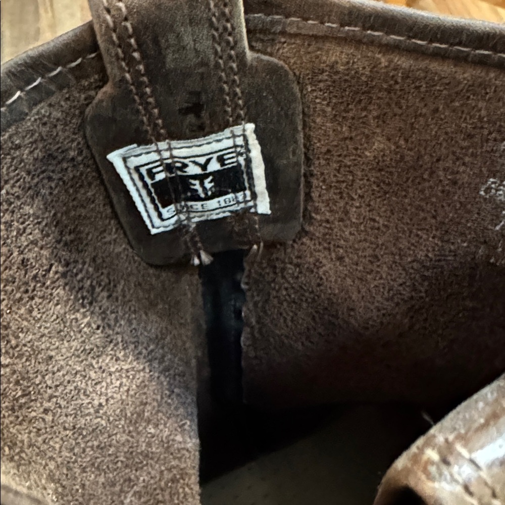 NWOT Frye 12R Harness Tall Leather Western Cowgirl Boots Shoes Size 8.5 - Picture 4 of 6